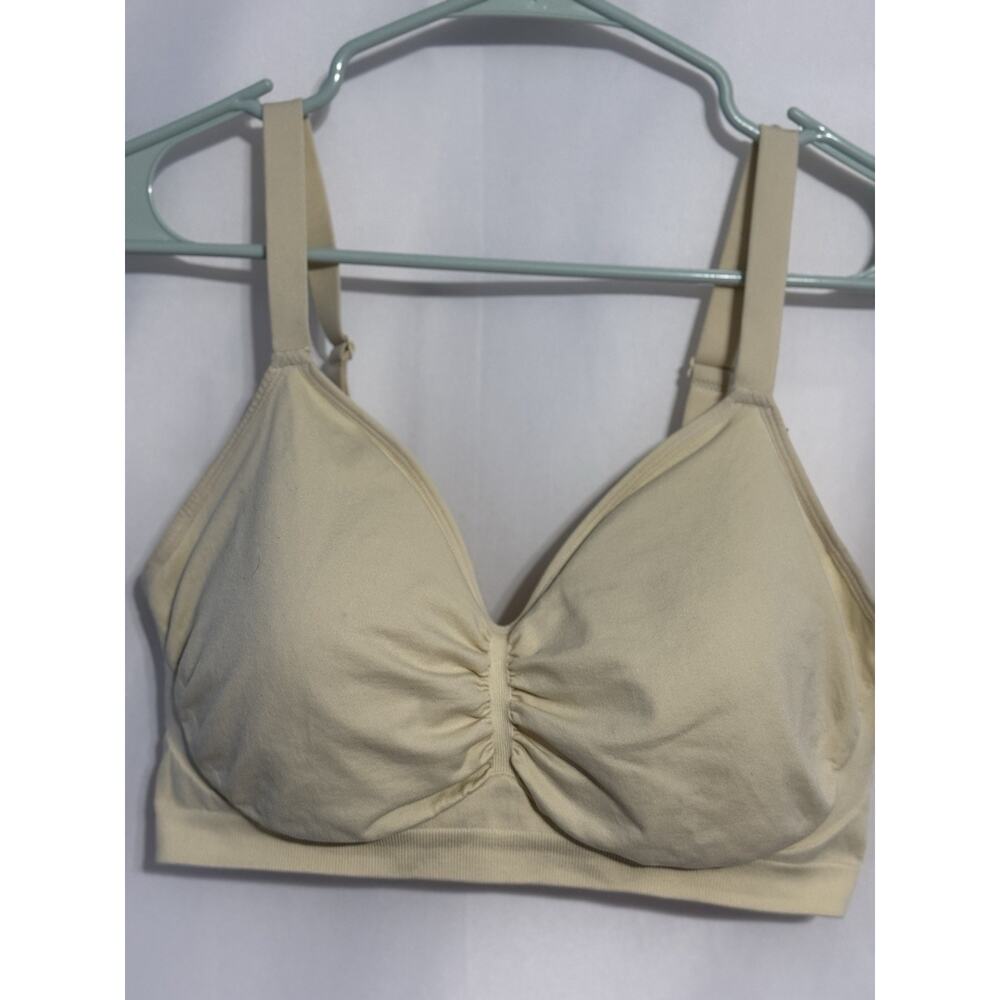 Popilush XL Nude Wireless Comfort Bra Seamless Stretch Support